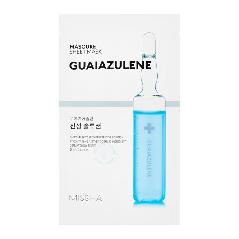 MISSHA – Mascure Solution Sheet Mask, Guaiazulene, 28 ml