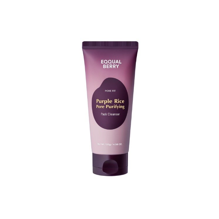 Eqqualberry – Detergente purificante per i pori al riso viola, 130 g - Love your skin