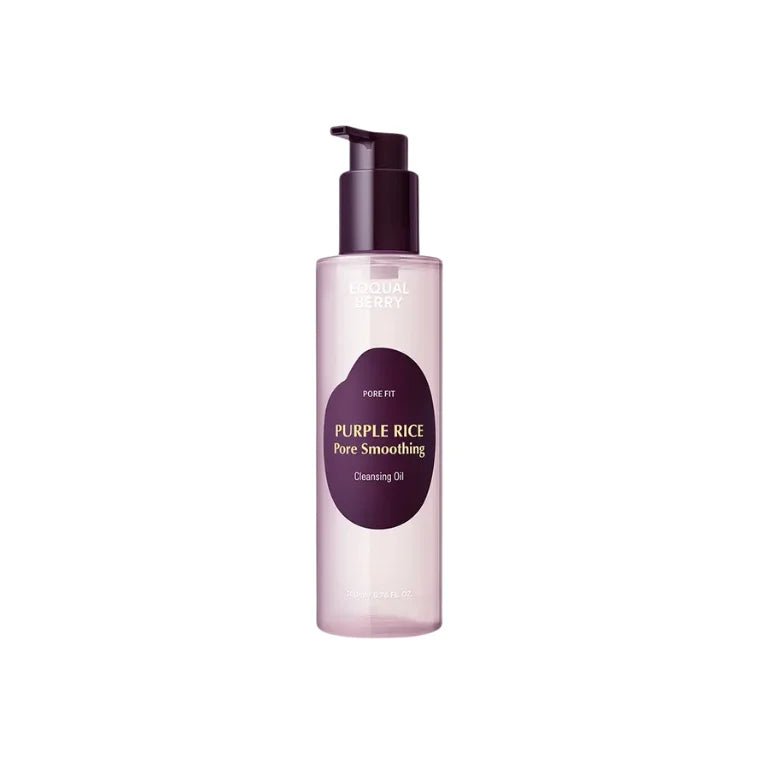 Eqqualberry – Olio detergente levigante per i pori al riso viola, 200 ml - Love your skin