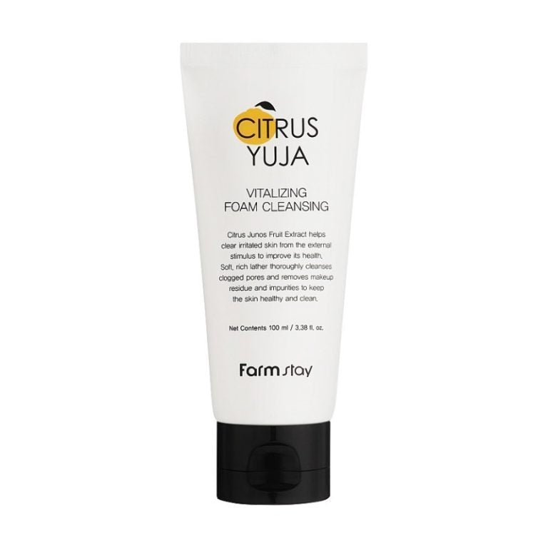 Farmstay – Citrus Yuja Vitalizing Foam Cleansing, 100ml - Love your skin