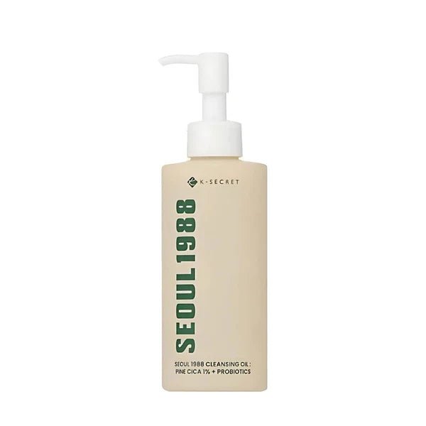 K - SECRET – SEOUL 1988 Cleansing Oil: Pine Cica 1% + Probiotics, 200ml - Love your skin