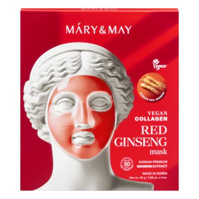 Mary & May – Vegan Collagen Red Ginseng Mask – 30g - Love your skin