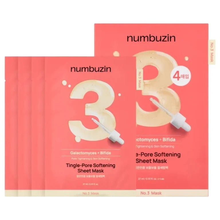 Numbuzin – No. 3 Tingle Pore Softening Sheet Mask - Love your skin