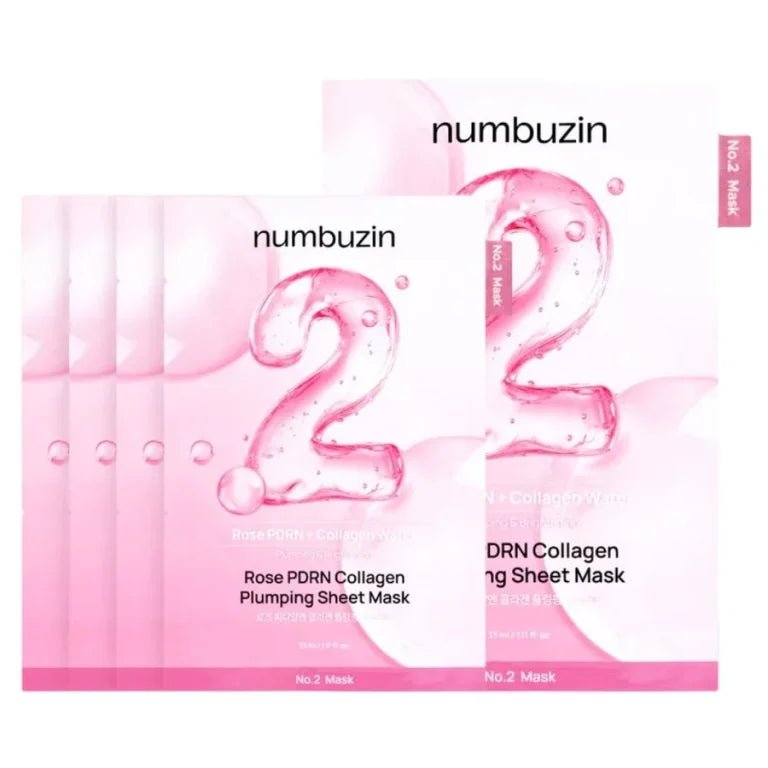 Numbuzin – No.2 Rose PDRN Collagen Plumping Sheet Mask - Love your skin